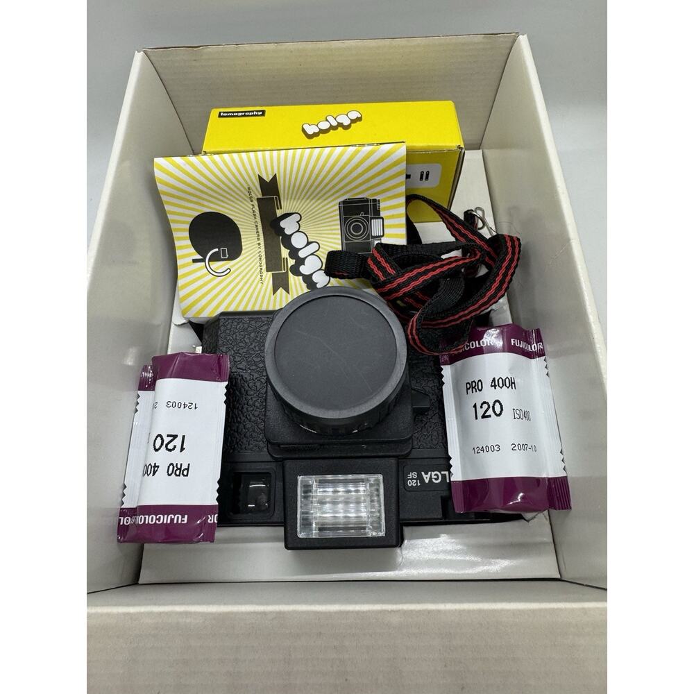 Holga 120 SF Flash Camera Starter Kit by Lomography - Full Box Kit READ Desc.